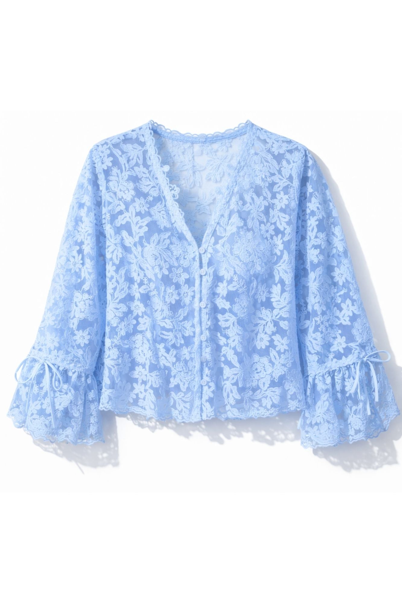 Lee – Kantenblouse met bloemen