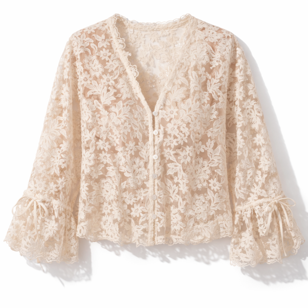 Lee – Kantenblouse met bloemen